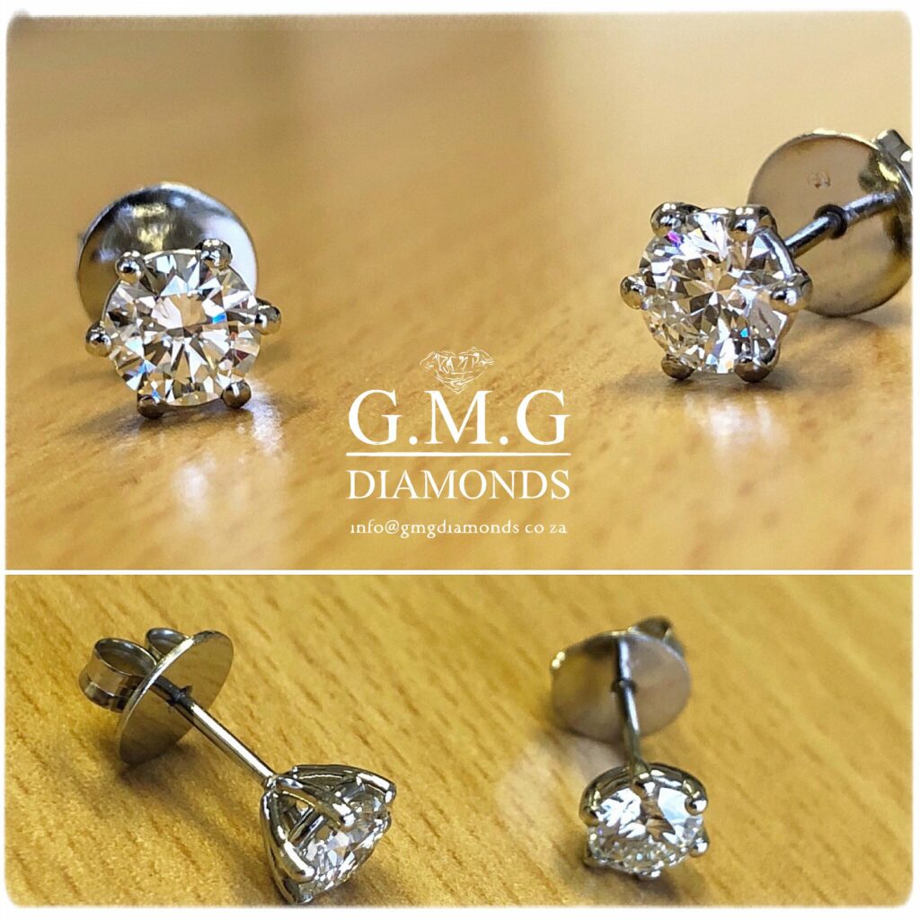 white gold stud earrings