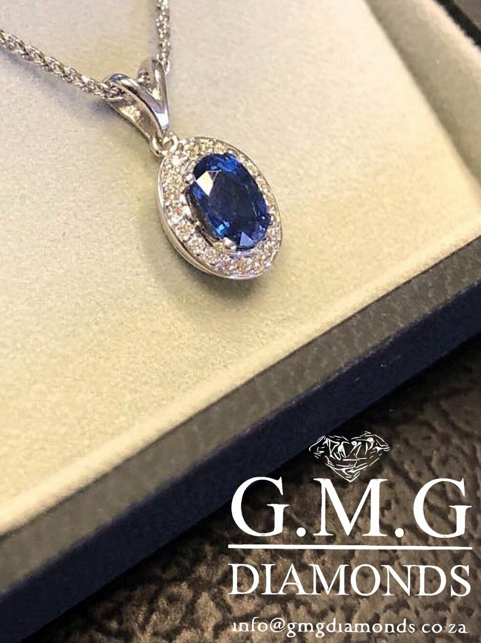tanzanite diamond pendant and chain
